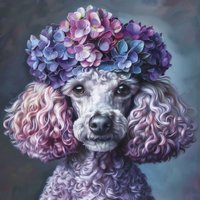 Алмазная мозаика  Феникс+ Пудель и гортензии 68600