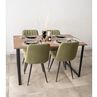 Кухонный стол Notta Лиман 140х80 615156 (дуб крафт табачный/черный матовый)