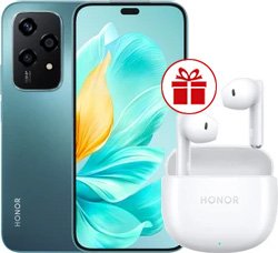 HONOR 200 Lite 8GB/256GB международная версия (океанический голубой) и наушники HONOR Earbuds X6 (белый) по акции