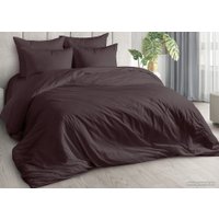 Евро комплект постельного белья Milanika Шоколад Евро (поплин г/к)