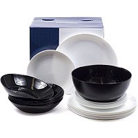 Набор тарелок Luminarc Diwali Black White P4360