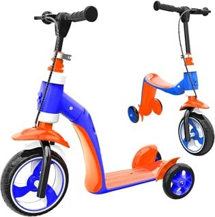 Трехколесный самокат Darvish DV-S-271 (оранжевый/синий)