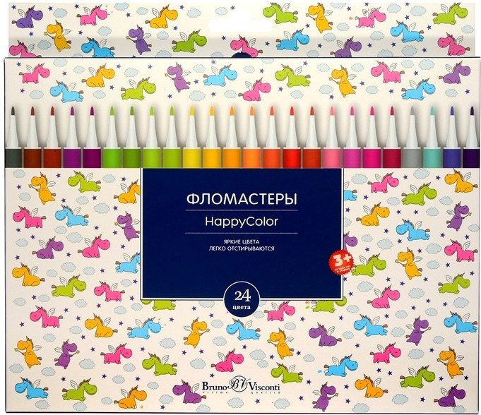

Фломастеры Bruno Visconti Happycolor 32-0026 (24цв)