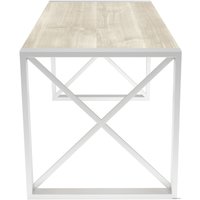 Кухонный стол Buro7 Лофт 110 (классика, дуб беленый/белый)