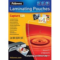 Пленка для ламинирования Fellowes Glossy Polyester Pouches А5, 125 мкм, 100 л