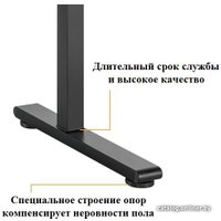 Стол для работы стоя ErgoSmart Electric Full Desk L (черный)