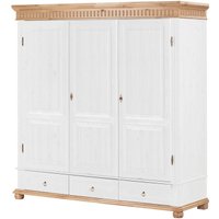 Шкаф распашной ММЦ Хельсинки 3GTM (белый воск/антик)