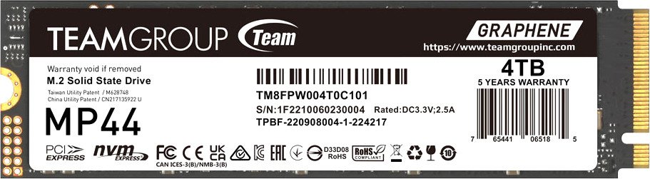 

SSD Team MP44 4TB TM8FPW004T0C101