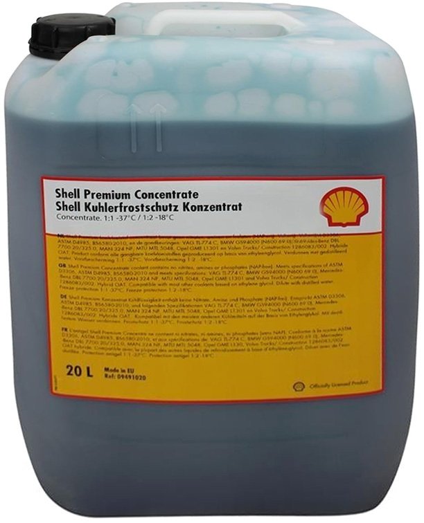 

Антифриз Shell Premium Concentrate 20л