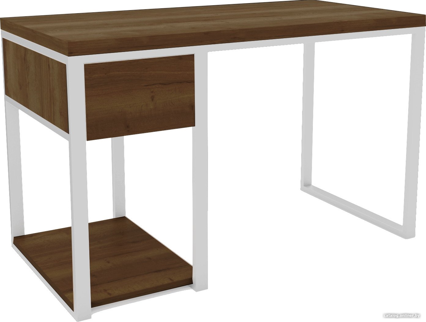 Стол Hype Mebel Дэск 120x60 (белый/дуб галифакс олово)