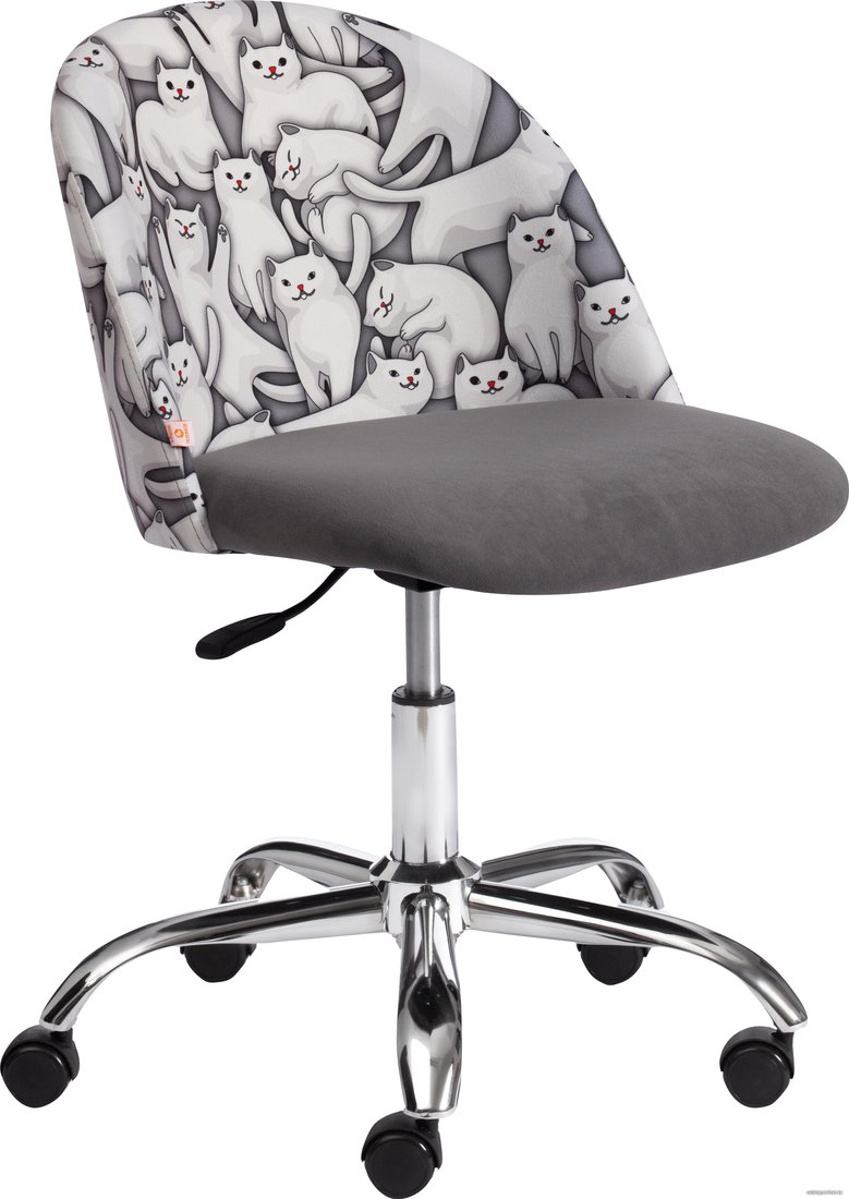Офисное кресло TetChair Melody Cats/29 (ткань/флок, серый)