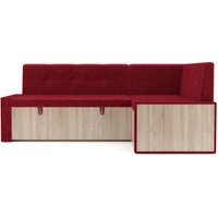 Угловой диван Мебель-АРС Таллин 191x83x121 (бархат красный Star Velvet 3 Dark Red)