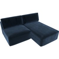 Угловой диван Лига диванов Лига-060 НПБ угол универсальный 129495 (велюр Tower 13 синий)