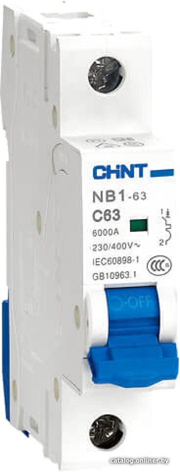 Выключатель автоматический Chint NB1-63 1P 20A 6кА (C) 179618