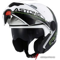 Мотошлем Astone RT800 Linetek (зеленый/белый)