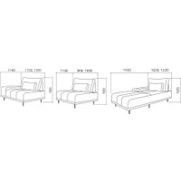 Угловой диван Треви Пуф (бежевый)