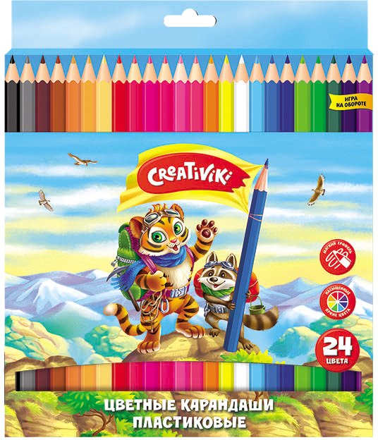 

Набор цветных карандашей Creativiki ЦКП24КР (24 цвета)