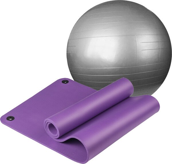 

Набор для йоги Sundays Fitness IR97506 + IR97402-65 (фиолетовый/серебристый)