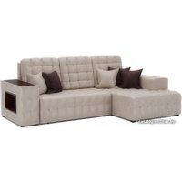 Угловой диван Мебель-АРС Мадрид правый (бархат бежевый Star Velvet 6 Beige)