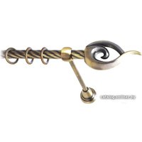 Карниз для штор Lm Decor Наутилус (антик, витая, 4м 16мм, 1 ряд)