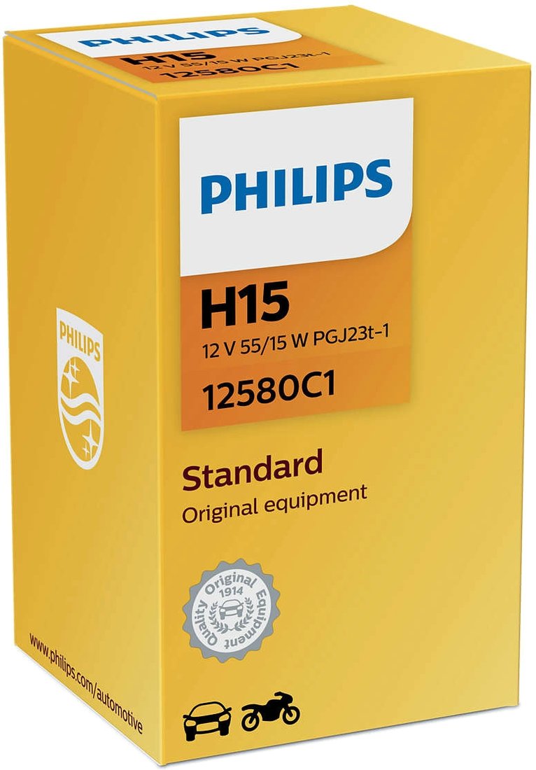 

Галогенная лампа Philips H15 Standard 1шт