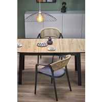 Кухонный стол Halmar Barril 130-170/80/74 (дуб артизан/черный)