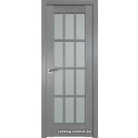 Межкомнатная дверь ProfilDoors 102XN L 60x200 (грувд серый, стекло матовое)