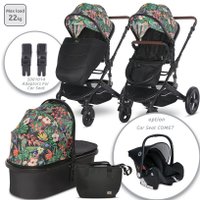 Универсальная коляска Lorelli Boston 2023 (2 в 1, tropical flowers)