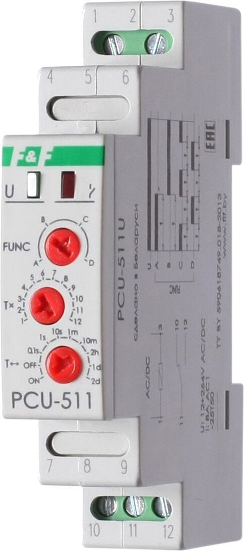 

Реле времени Евроавтоматика F&F PCU-511U EA02.001.011