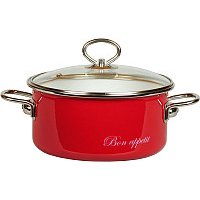Кастрюля СтальЭмаль Bon Appetit 8SD225S (вишневый)