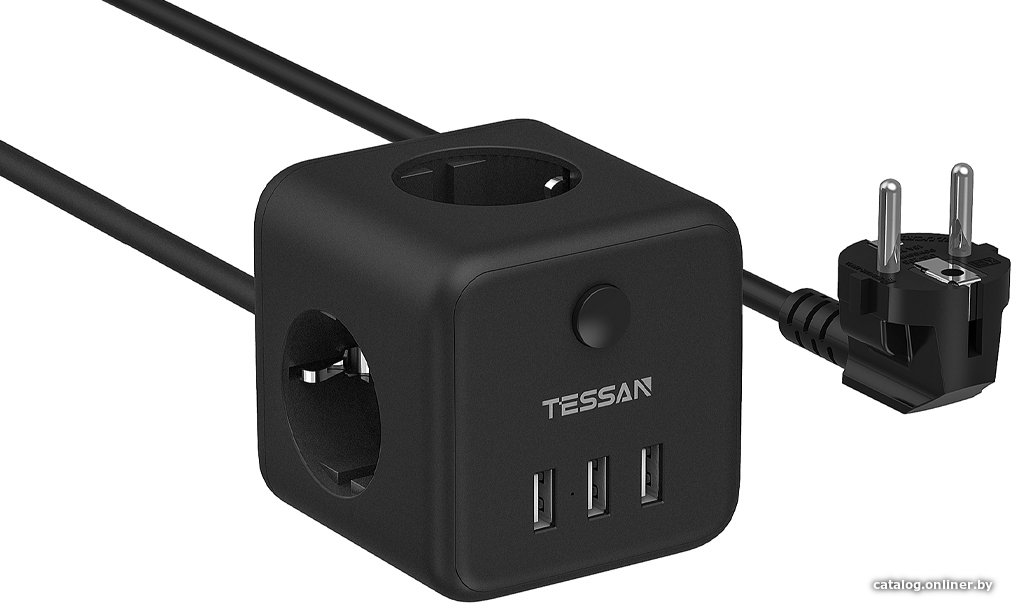 Сетевой фильтр Tessan TS-301 (черный)