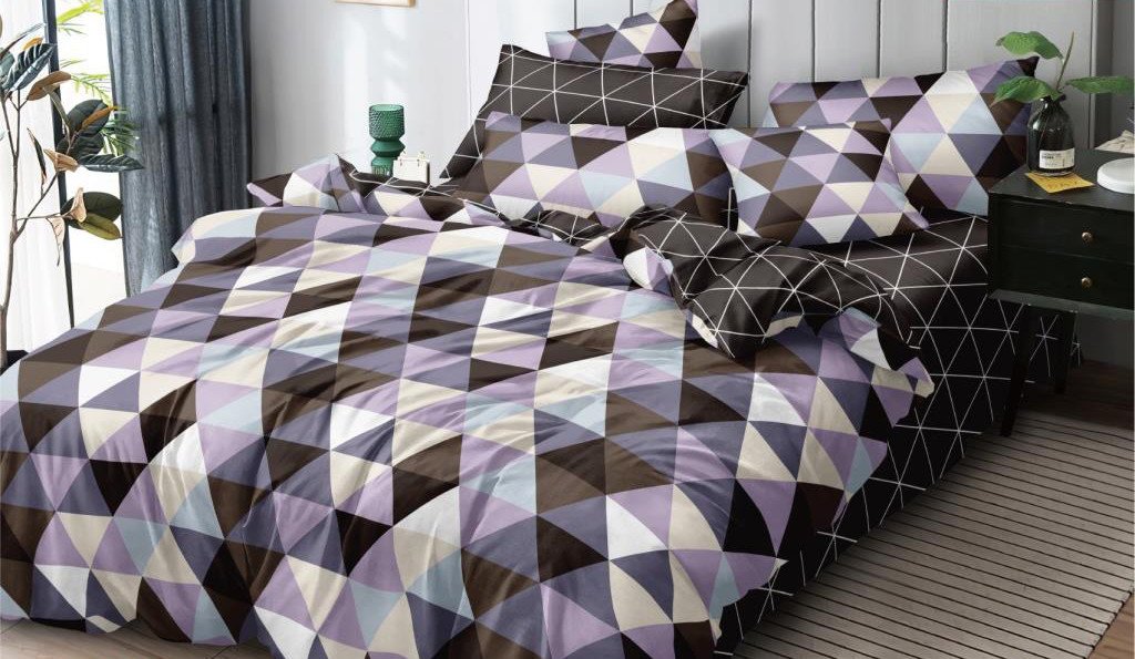 2-спальный комплект постельного белья с евро простыней Luxor № F 78024 A/B 2сп с европростыней (поплин)