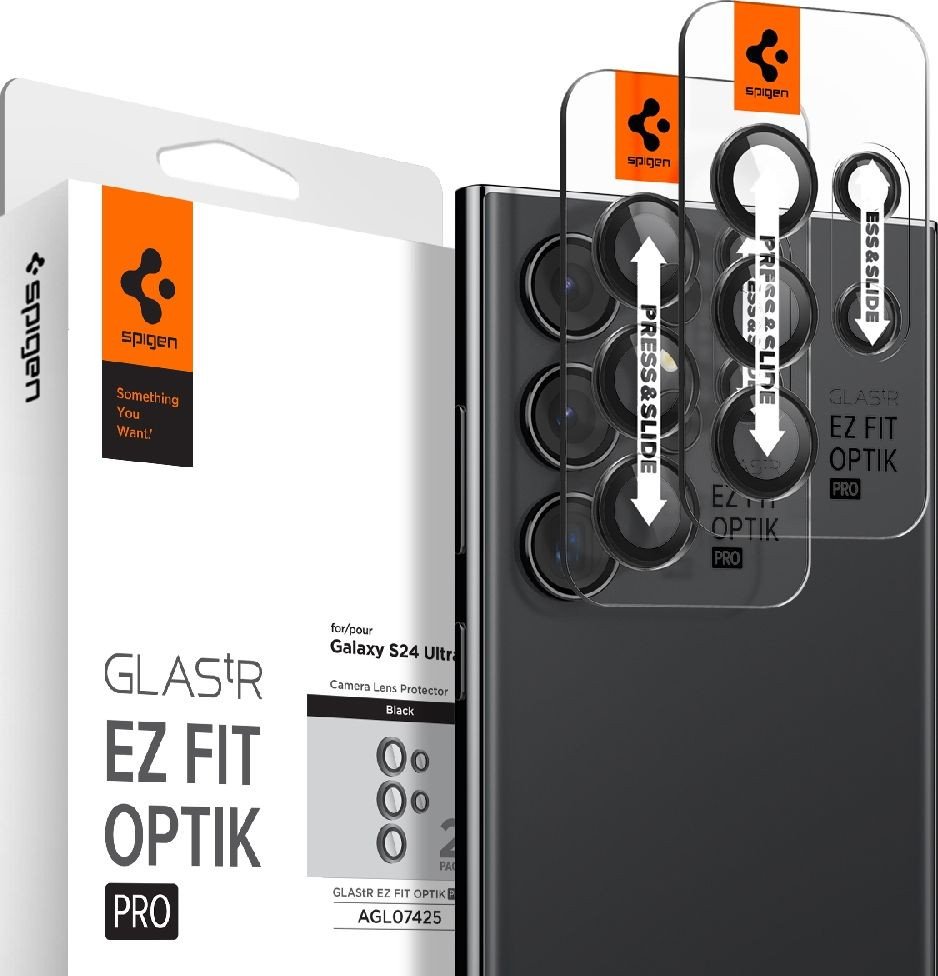 

Защитное стекло Spigen Optik TR EZ Fit camera protector для Galaxy S24 Ultra AGL07425 (2шт)