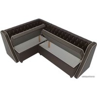 Угловой диван Лига диванов Лофт 104603 (левый, коричневый)