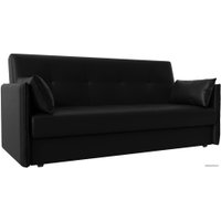 Диван Лига диванов Лига-018 117889 (экокожа черный)