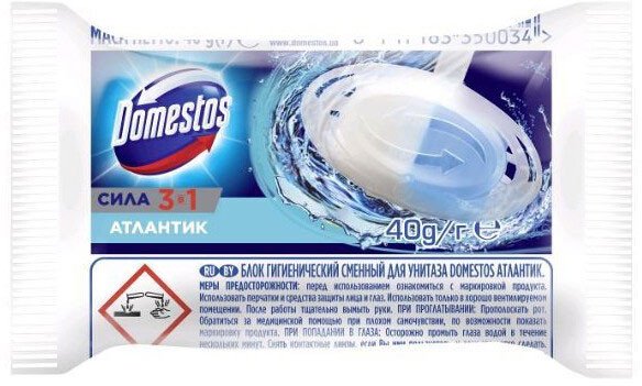 

Средство для унитаза Domestos Атлантик (сменный блок) 40 г