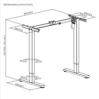 Стол ErgoSmart Electric Desk Light 1200х650х18 мм (дуб натуральный/черный)