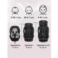 Детское автокресло Amarobaby Favorite Isofix С усиленной боковой поддержкой AB24-20FAV/0911 (черный/серый)