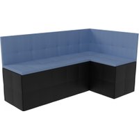 Угловой диван Sundays Home Домино (рогожка/кожзам, синий)