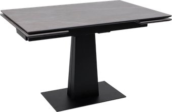 Кухонный стол Lepremo AV 2119 МДФ+керамика раздвижной 1200-1800x800 (серый матовый Larka Grey/черный)