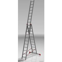 Лестница-стремянка Новая высота NV 323 трёхсекционная профессиональная 3x11 ступеней