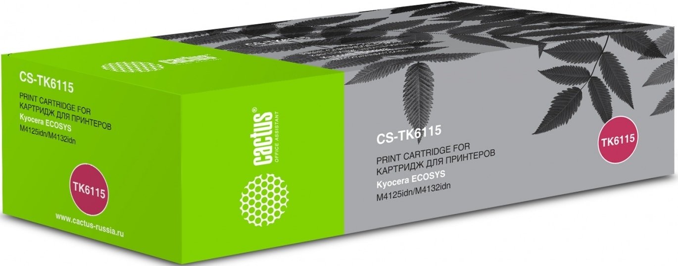 

Чернила CACTUS CS-TK6115 (аналог Kyocera M4125idn/M4132idn)