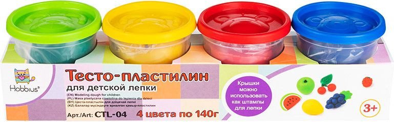 

Тесто для лепки Hobbius CTL-04 (140 г, 4 цв)