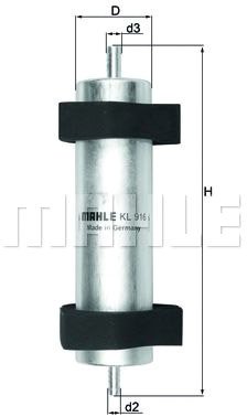 

Топливный фильтр Mahle Knecht KL916