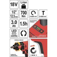 Гайковерт Yato YT-82806 (с 1-им АКБ)