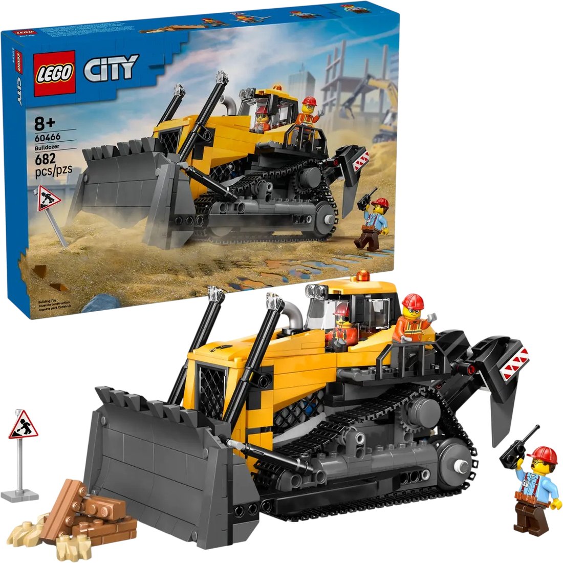 

Конструктор LEGO City 60466 Желтый бульдозер