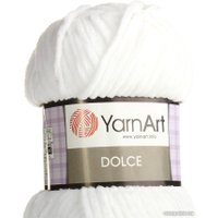 Пряжа для вязания Yarnart Dolce 100% микрополиэстер 741 100 г (120 м, белоснежный)