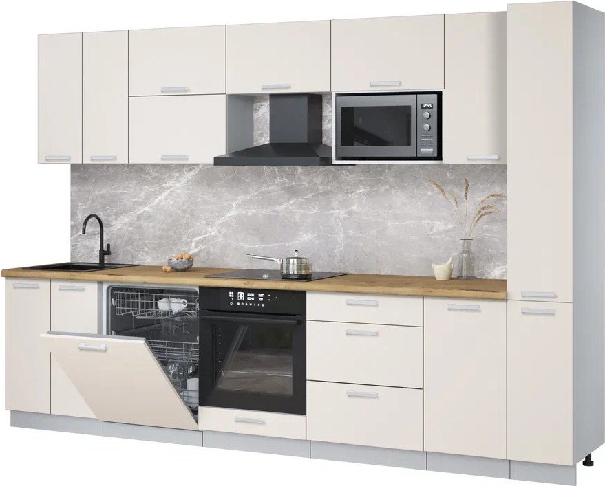 

Готовая кухня Интерлиния Мила Лайт 3.1-ПМ2 (персидский жемчуг/персидский жемчуг/дуб бунратти)