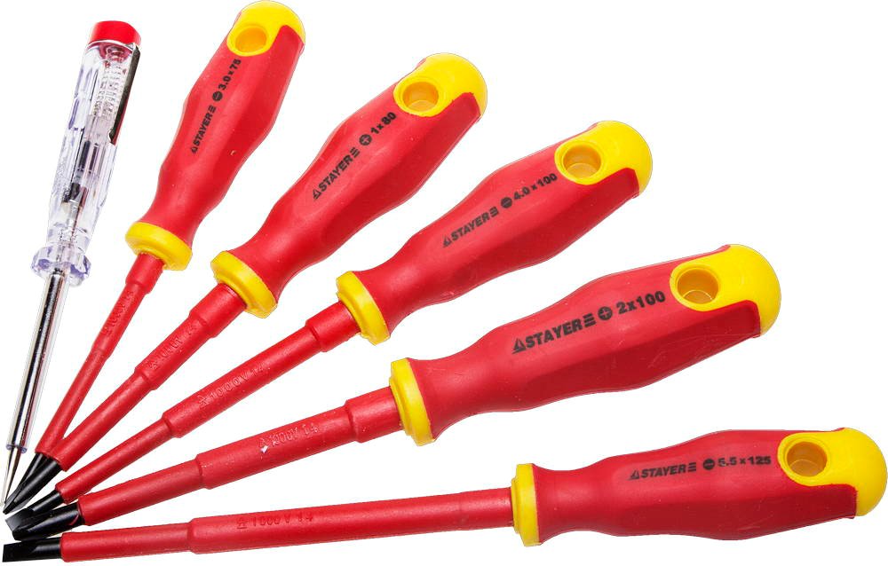 

Набор отверток Stayer Profi Electro 100-250В, Cr-V 25145-H6_z01 (6 предметов)