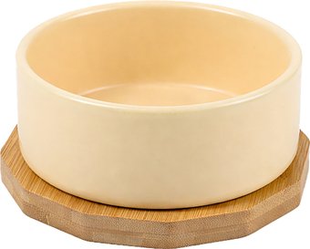 Миски на подставке Mr. Kranch Bamboo MKR201340 (сливочный)